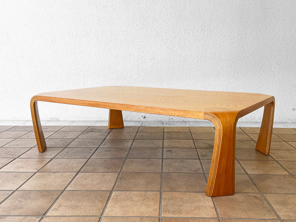 天童木工 TENDO 座卓 ローテーブル センターテーブル W121cm ケヤキ材 欅材 プライウッド 乾三郎 ジャパニーズモダン 中古品 買い取りしました。