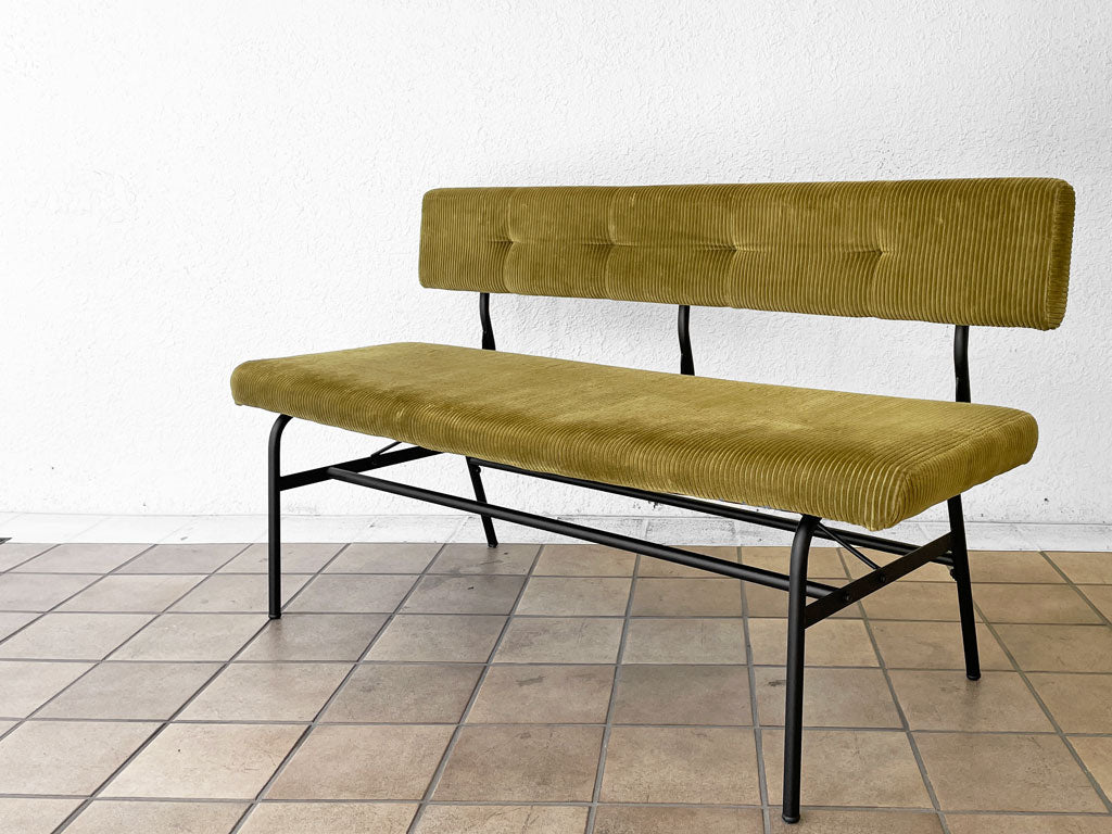 ジャーナルスタンダードファニチャー j.s.F パクストン LDベンチ PAXTON LD BENCH ベンチバックレスト アンバー コーデュロイ インダストリアル 中古品 買い取りしました。