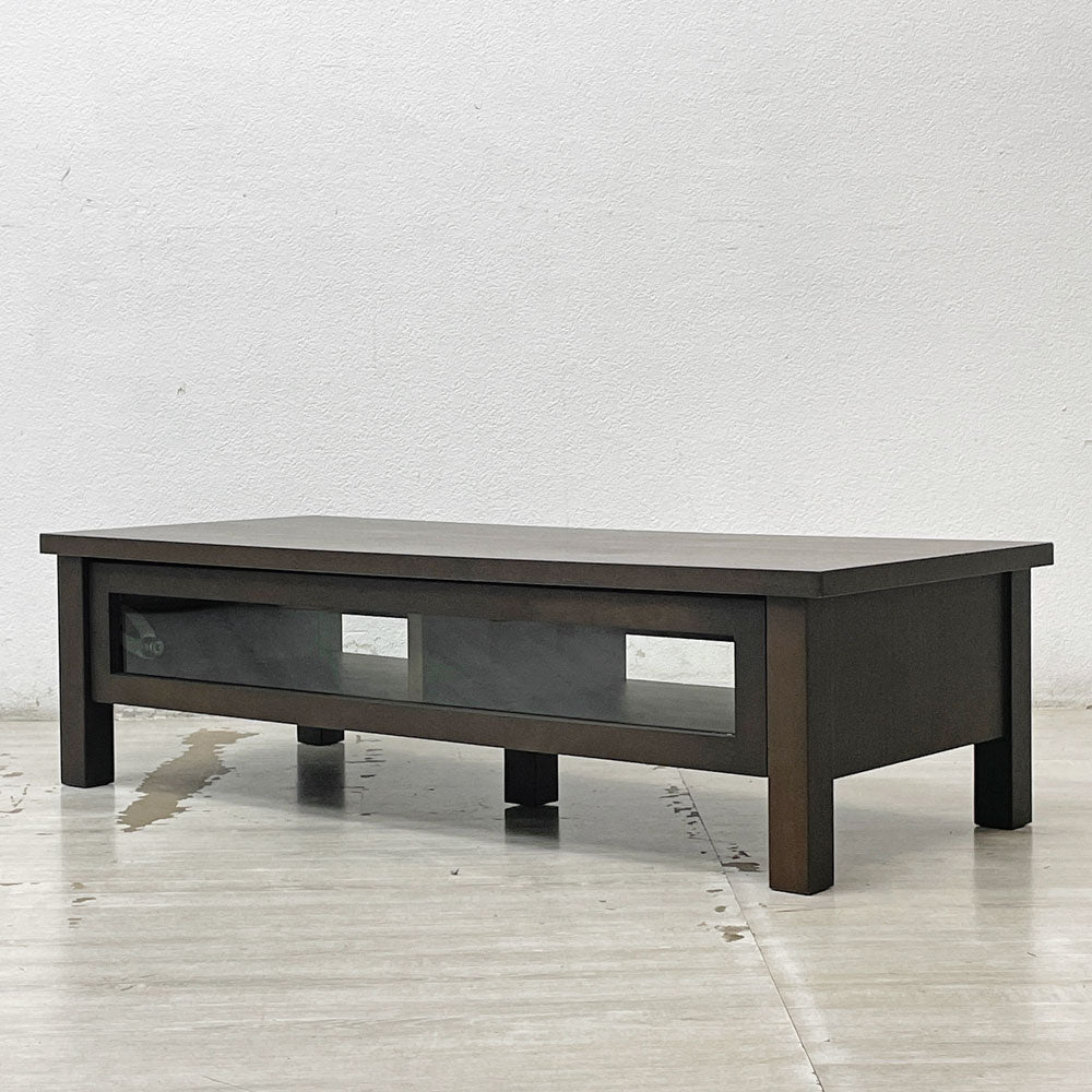 無印良品 MUJI タモ材 AVボード 1段 TV台 ブラウンカラー W108cm 廃番 ナチュラルモダン 中古品 買い取りしました。