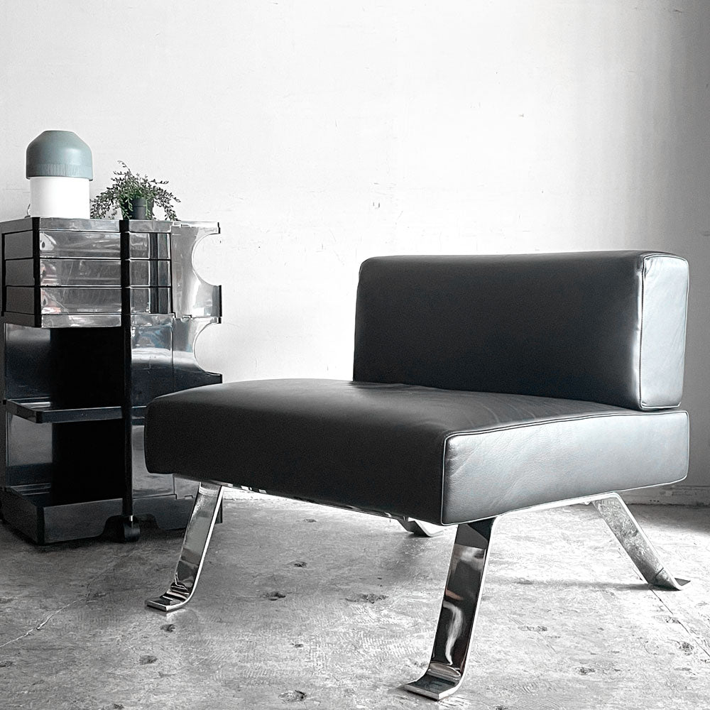 カッシーナ Cassina オンブラ OMBRA 512 ラウンジチェア レザー ブラック シャルロット・ペリアン Charlotte Perriand ～和とモダニズムの邂逅～