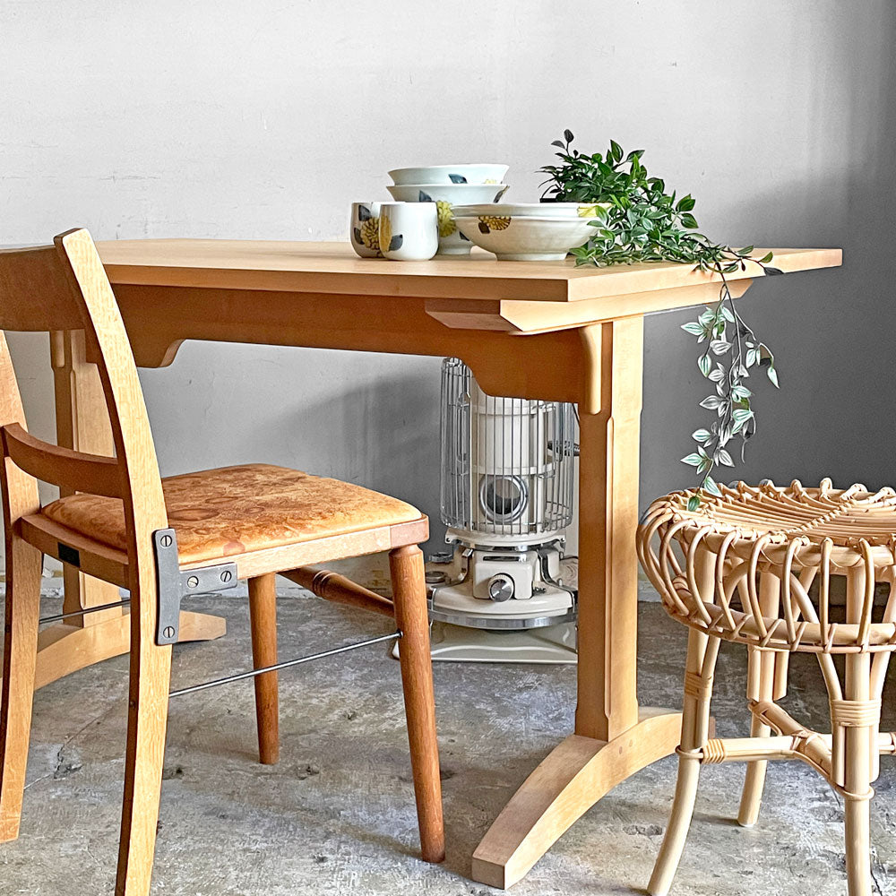 北の住まい設計社 KITANOSUMAISEKKEISHA シェーカー Shaker ダイニングテーブル イタヤカエデ材 ナチュラル～スペースもジャンジャン断捨離～