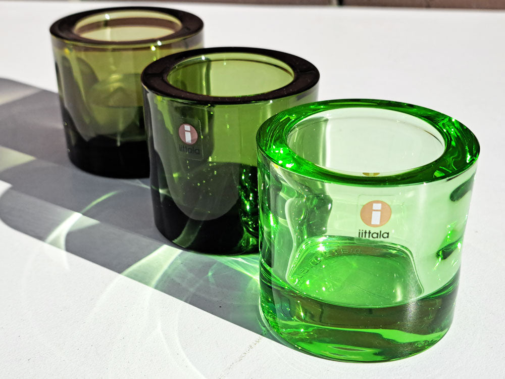 イッタラ iittala マリメッコ marimekko キビ kivi キャンドルホルダー アップルグリーン ＆ フォレストグリーン ＆ モスグリーン 廃番カラー 北欧雑貨 フィンランド 中古品 買い取りしました。