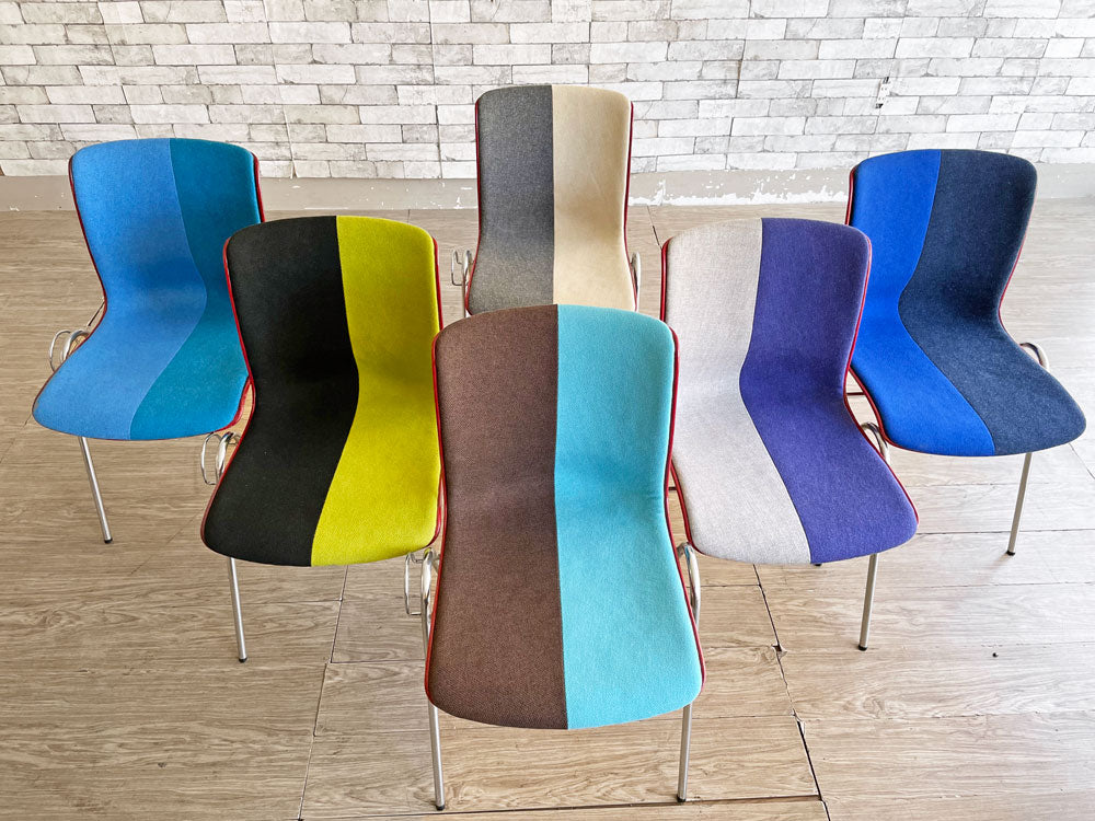 コトブキ KOTOBUKI 柳宗理 FRP サイドチェア 別注 ファブリック Ribaco生地 スタッキングベース ジャパニーズミッドセンチュリー ビンテージ Low＆Midタイプ 中古品 買い取りしました。