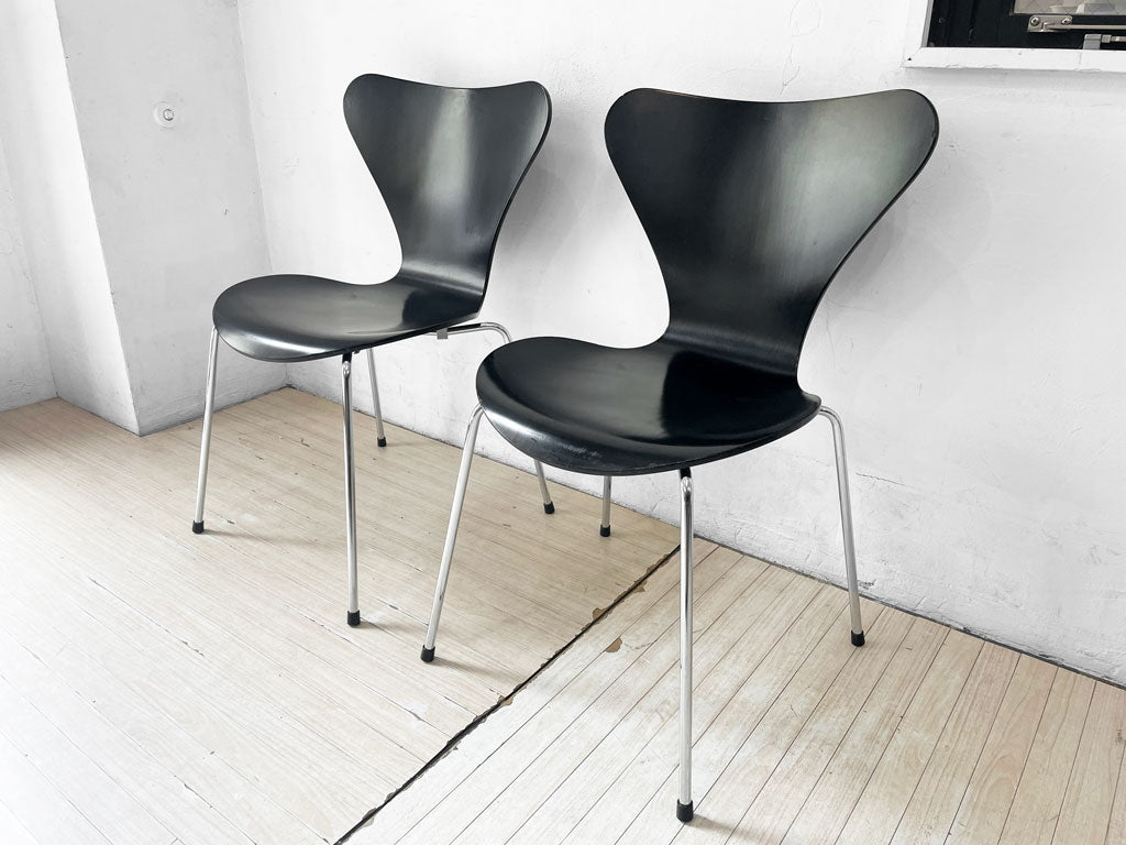 フリッツハンセン Fritz Hansen セブンチェア ダイニングチェア スタッキングチェア ラッカー仕上げ ブラック アルネ・ヤコブセン デンマーク 北欧 中古品 買い取りしました。