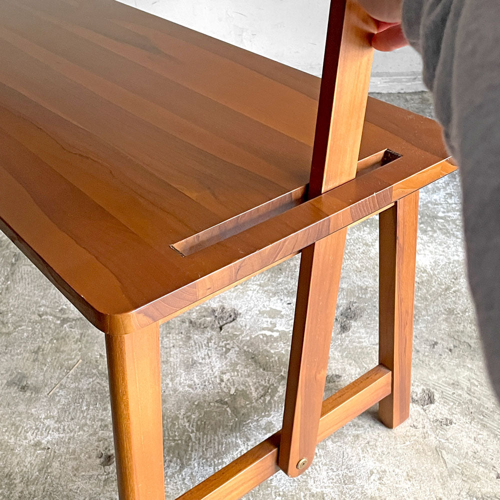 スキャンティーク SCANTEAK デュオ Duo スイベルベンチ チーク無垢材 背もたれ可動式 クッション付き W120cm ～ 息抜きの時間に ～