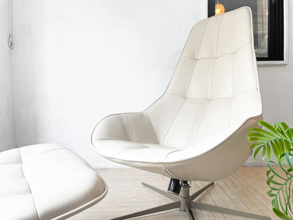ボーコンセプト BoConcept ボストン BOSTON ラウンジチェア フットスツールセット レザー 本革 ヘンリック・ペダーセン 中古品 買い取りしました。