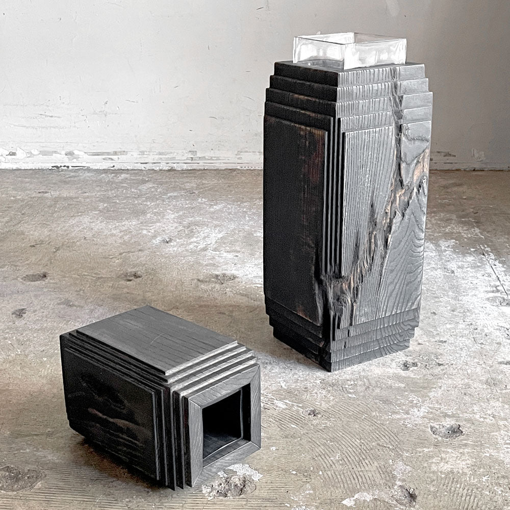 【自由が丘店】シモオ デザイン Shimoo Design 下尾和彦・さおり 浮様 Brion Vase 暗色 花器 フラワーベース 現代作家 雨晴 AMAHARE取り扱い 買取させていただきました。