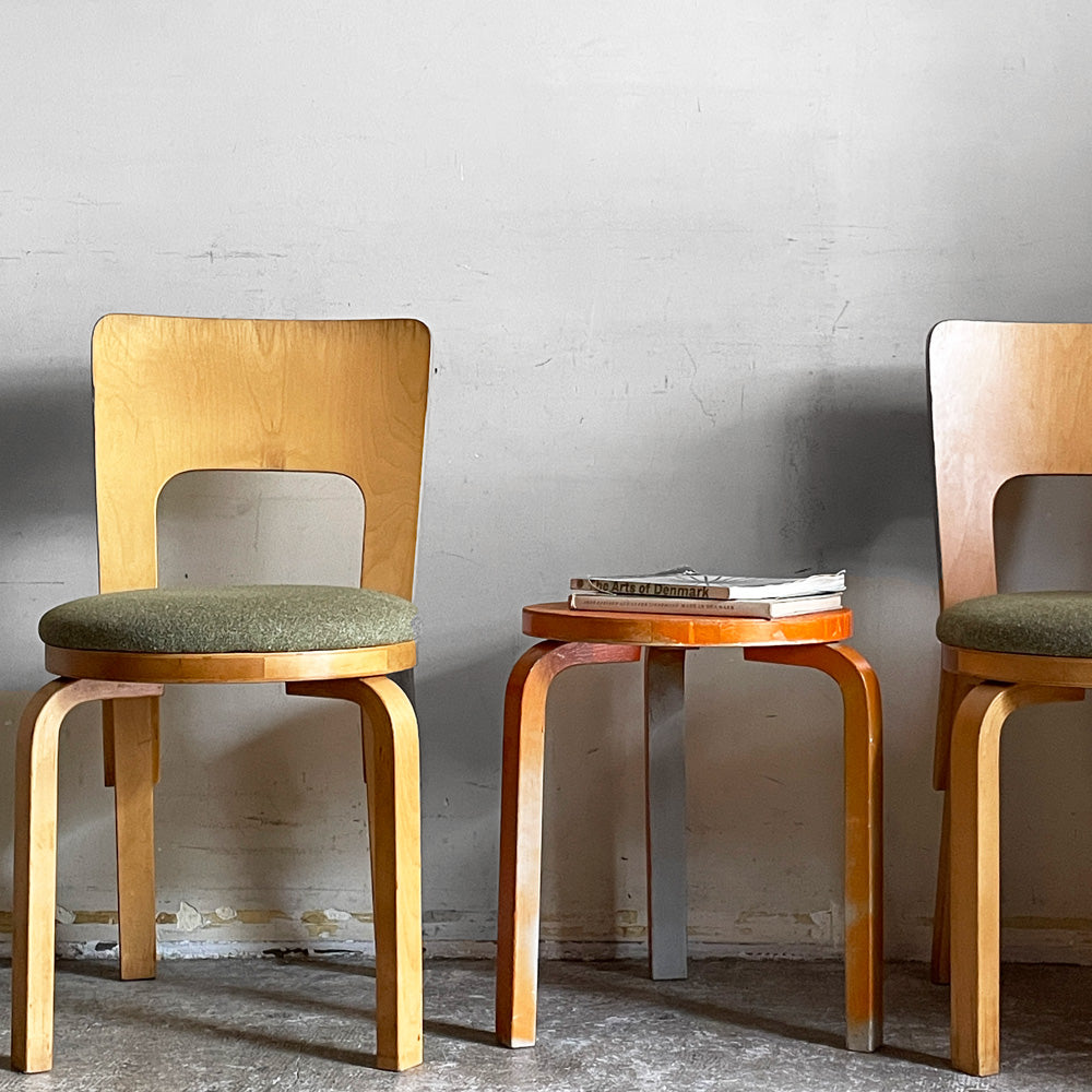 アルテック artek チェア66 CHAIR66 ダイニングチェア ナチュラルラッカー バーチ材 ファブリックシート アルヴァ・アアルト フィンランド 北欧家具 ビンテージ A&B ～ 完成された北欧の造形美 ～