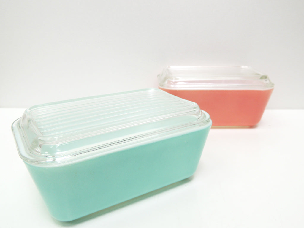 オールドパイレックス old PYREX リフリッジレーター ピンク&ターコイズ Mサイズ 60'sビンテージ   中古品 買い取りしました。
