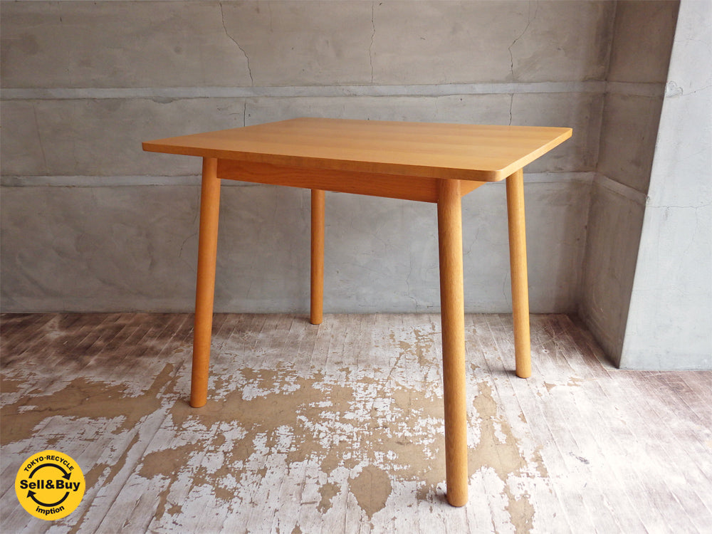 無印良品 MUJI リアルファニチャー オーク材 ダイニングテーブル 丸脚 幅85cm　中古品 買い取りしました。