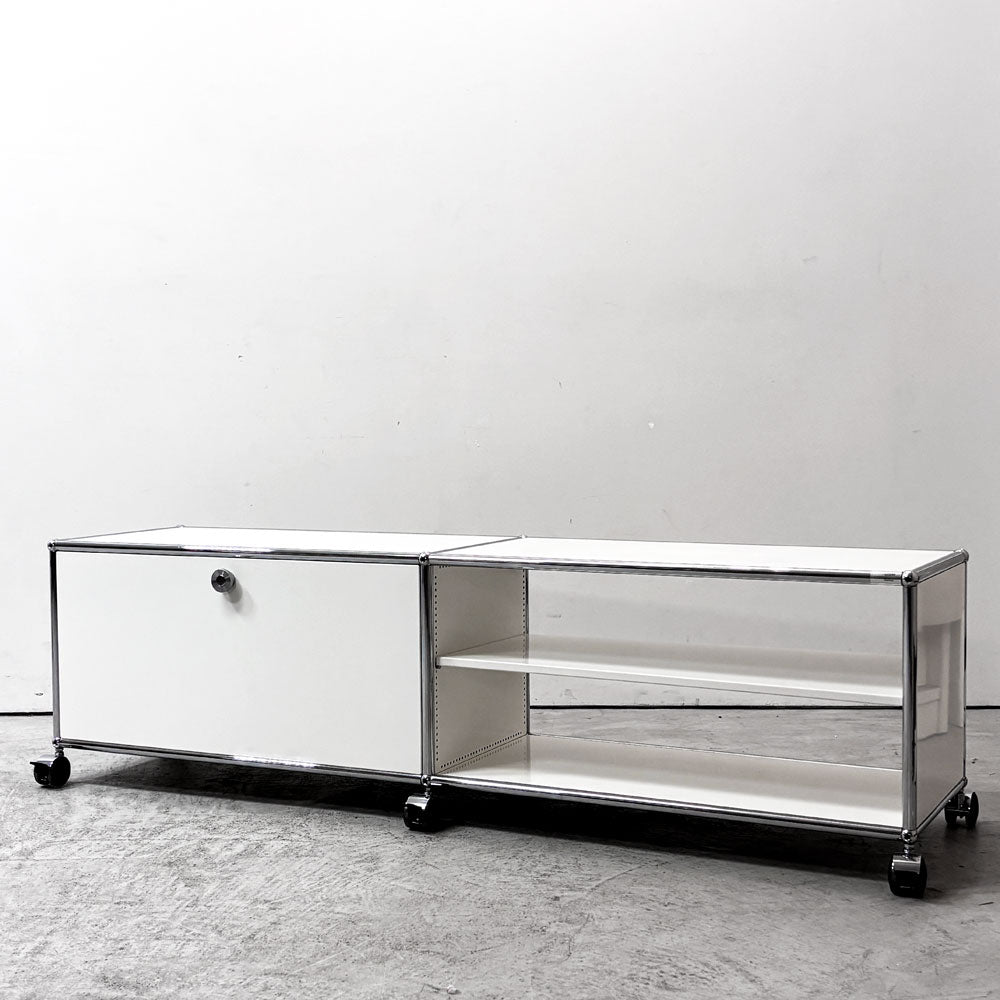 【祖師ヶ谷大蔵店】ユーエスエムハラー USM Haller モジュラーファニチャー Modular Furniture テレビボード ピュアホワイト2列1段 ドロップダウン キャスター 買取させていただきました。