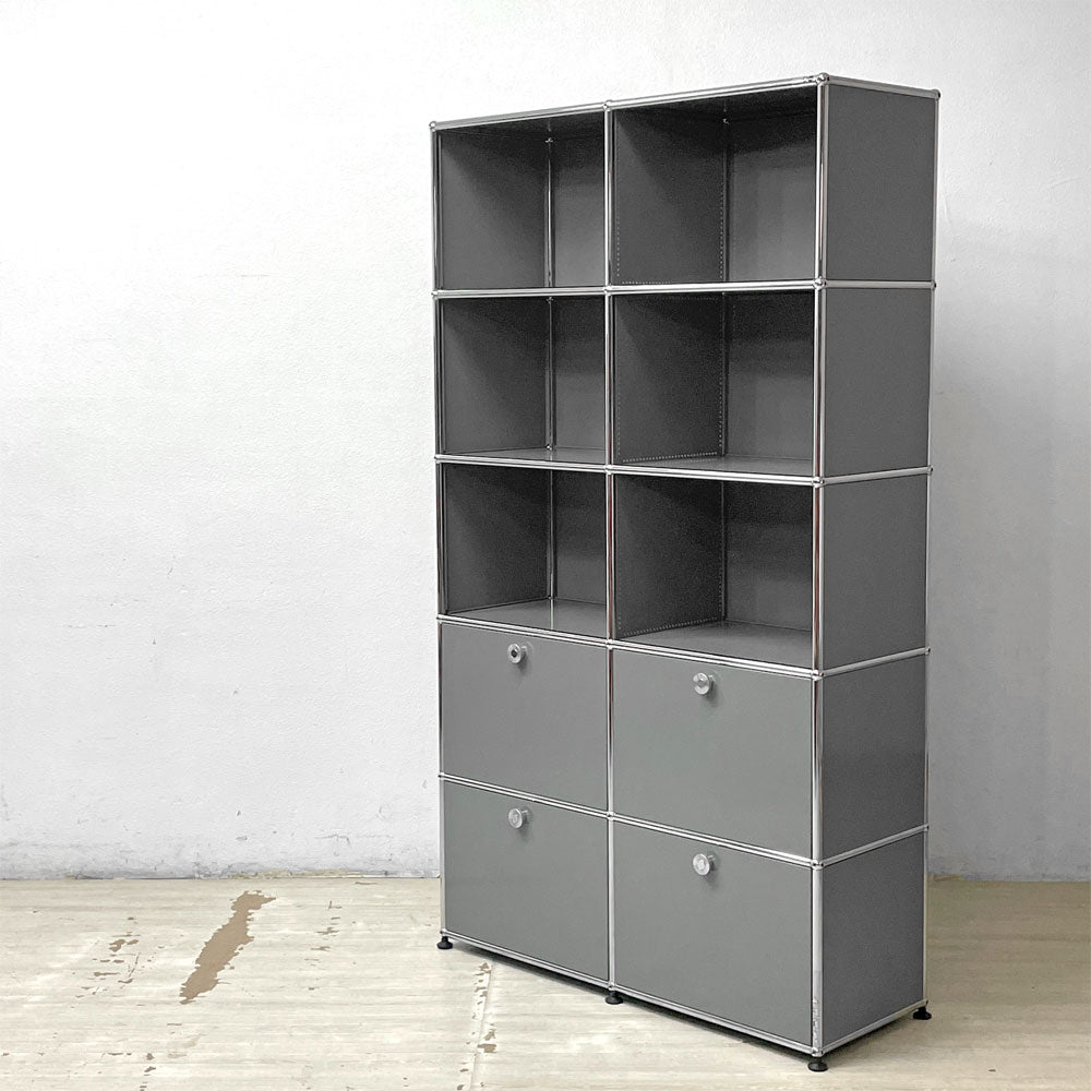 【祖師ヶ谷大蔵店】ユーエスエムハラー USM Haller ハラーシステム キャビネット シェルフ 2列5段 ドロップダウン ×2 エクステンションドア ×2 ドア W102 ×D35 × H179cm 買取させていただきました。