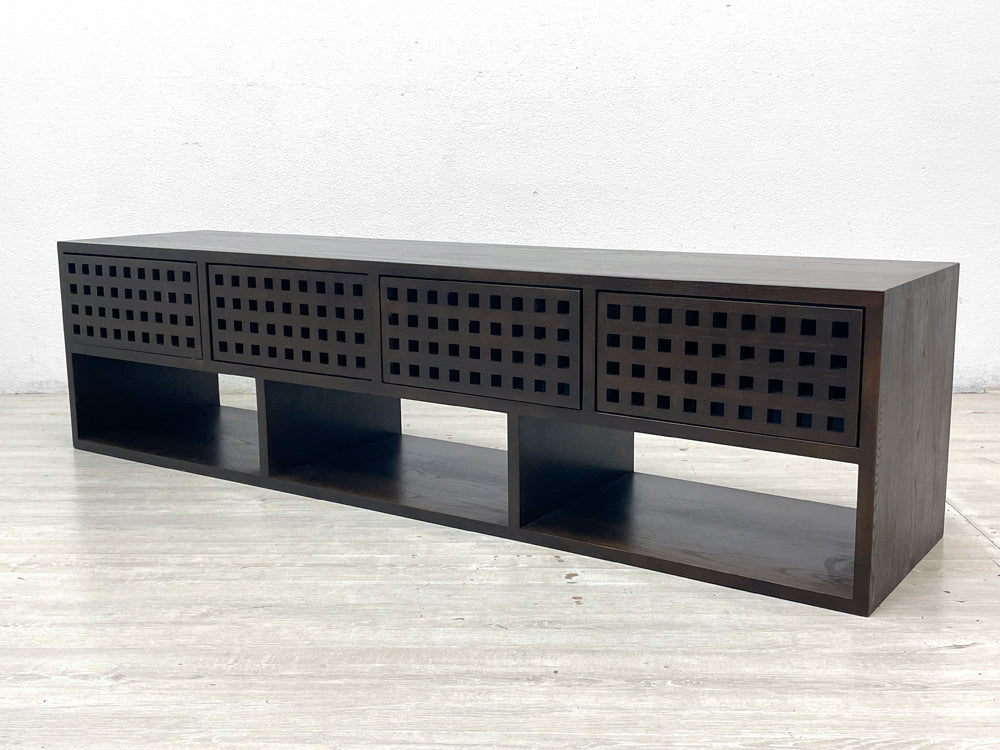エーフラット a.flat キューブ Cube テレビボード AVボード アッシュ無垢材 引き出し4杯 W154cm アジアンモダンスタイル 定価￥102,927- 中古品 買い取りしました。