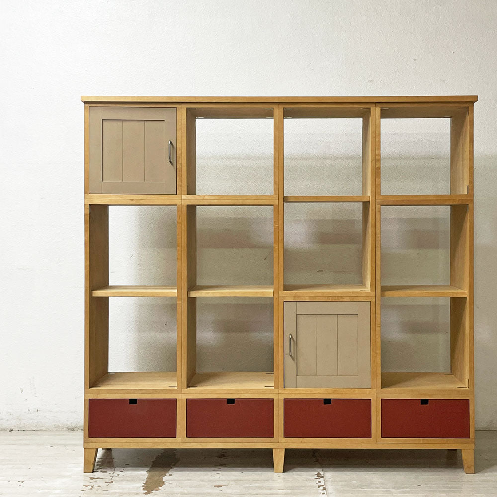 【祖師ヶ谷大蔵店】北の住まい設計社 KITANOSUMAISEKKEISHA n'frame Box 4列4段 オープンシェルフ 道産イタヤカエデ無垢材 本棚 飾り棚 収納棚 国産家具 W146cm 買取させていただきました。