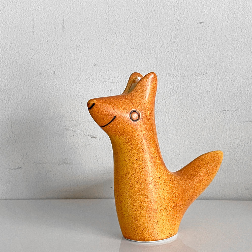 【自由が丘店】鹿児島睦 Makoto Kagoshima エンリトゥンヴァン En Liten Van きつね FOX ブラウン フラワーベース オブジェ 陶器 Keramikstudion 北欧 スウェーデン 現代作家 買取させていただきました。