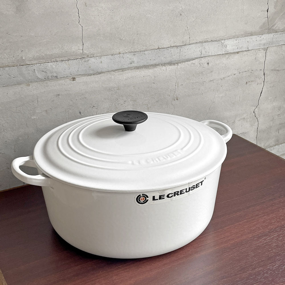 【学芸大学店】ルクルーゼ LE CREUSET ココットロンド 両手鍋 ホワイト 6.7ℓ 鋳物 ホーロー 28cm ♪ 買取させていただきました。