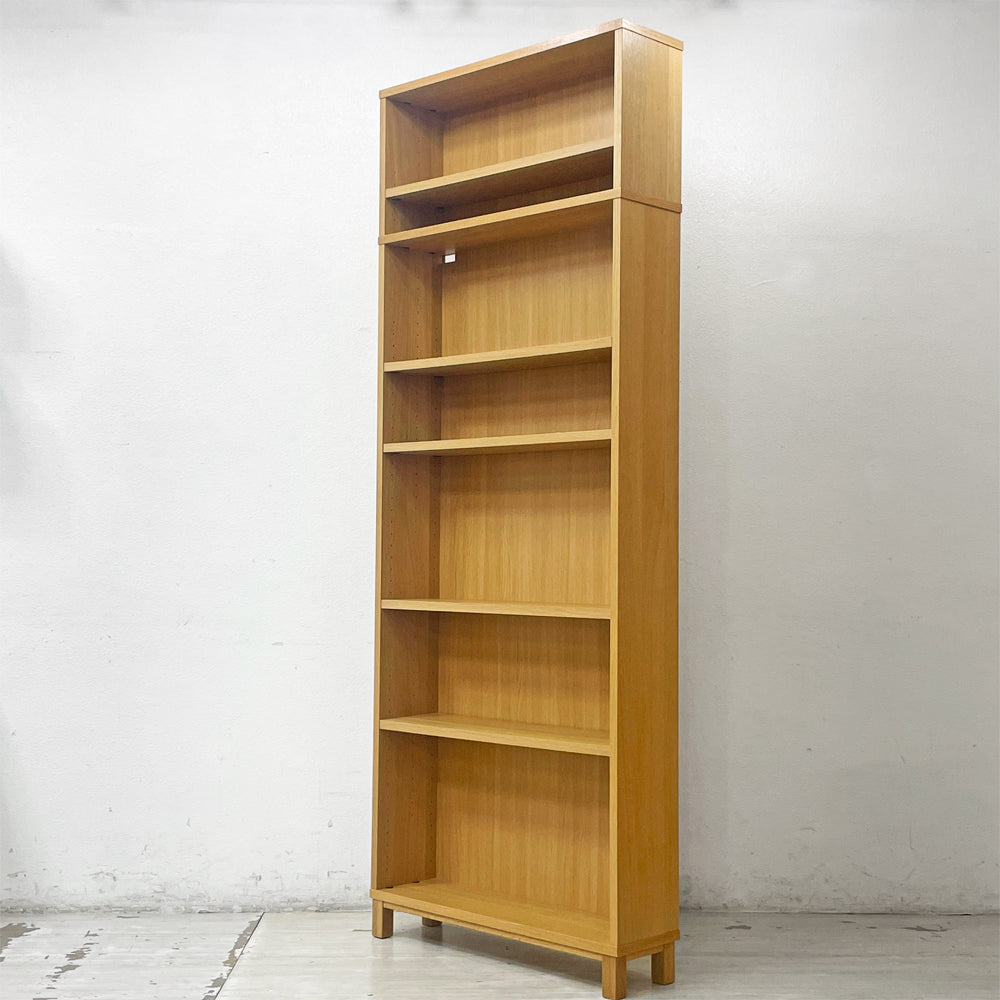 【祖師ヶ谷大蔵店】無印良品 MUJI オーク材 薄型ラック ワイド大 追加棚付き W80×D22×H213cm 7段 本棚 ブックシェルフ 廃番 参考定価38,890円 買取させていただきました。