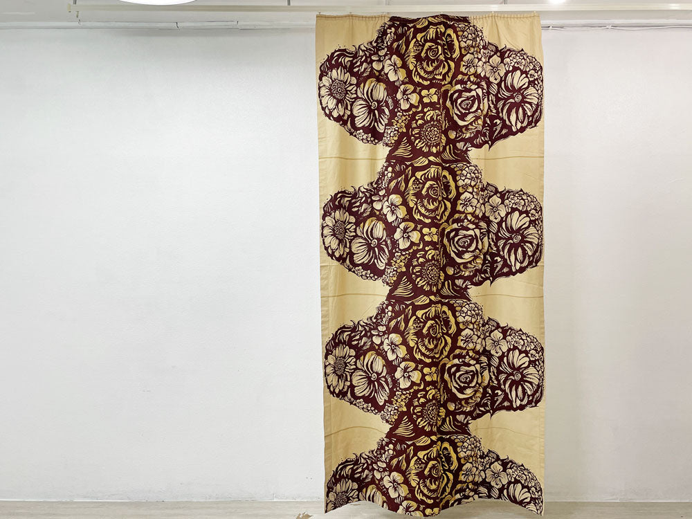 マリメッコ marimekko SARABANDE ビンテージ ギャザーカーテン 130×235cm コットン100％ アンネリ・クヴェフランデル デザイン フィンランド 廃番 中古品 買い取りしました。
