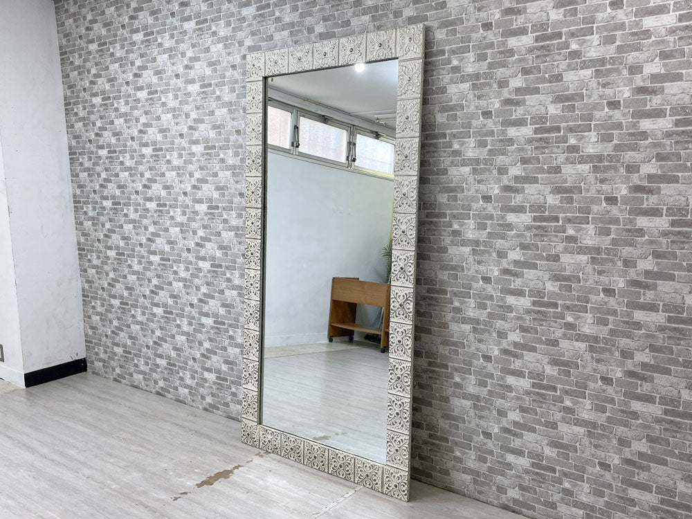 エイチピーデコ H.P.DECO H.P.FRANCE NYミラー Newyork Mirror 姿見 アメリカンビンテージマテリアル シャビーシック 定価 ￥132,000- 中古品 買い取りしました。