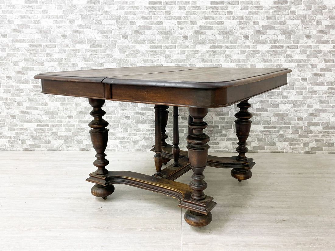 フランスアンティーク France Antique アンリ2世様式 エクステンションテーブル ダイニングテーブル 3way 伸長式 キャスター付き ウォールナット天板 ヨーロッパビンテージ 中古品 買い取りしました。