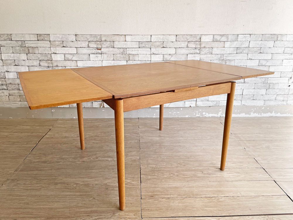 デンマークビンテージ Danish Vintage エクステンション ダイニングテーブル オーク材 伸長式 北欧家具 中古品 買い取りしました。