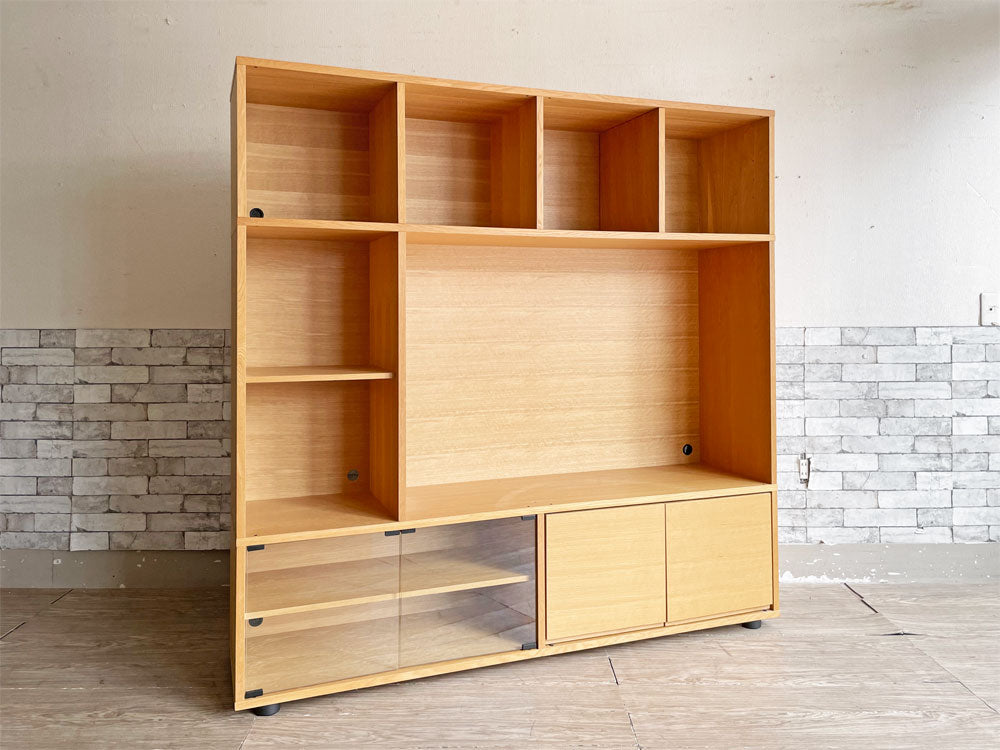 無印良品 MUJI スタッキングキャビネット Cセット オーク材 W162.5cm AVボード 壁面収納 ナチュラル シンプルモダン 中古品 買い取りしました。