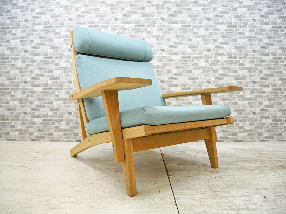 ゲタマ GETAMA GE375 イージーチェア ハイバック 1Pソファ アーム付 オーク材フレーム ウール混ファブリック Halk01-150 ハンス・J・ウェグナー 北欧家具 現行品 中古品 買い取りしました。