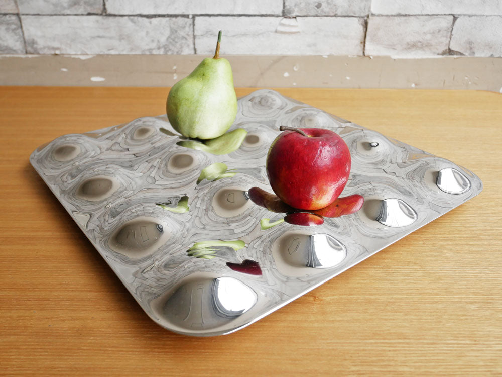 アレッシィ ALESSI フルーツスケープ FRUITSCAPE フルーツホルダー シルバー W35cm ステファノ・ジョバンノーニ Stefano Giovannoni イタリア 廃番 中古品 買い取りしました。