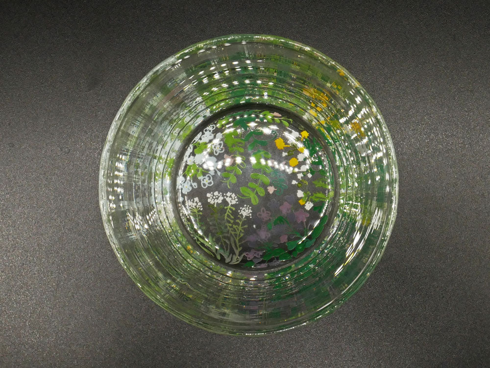 金津沙矢香 Sayaka Kanazu 百花景 そばちょこ グラス 春の草花 Φ8.5cm 猪口 硝子作家 現代作家  中古品 買い取りしました。