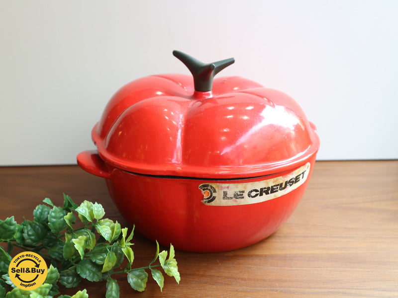 ルクルーゼ LE CREUSET ココットトマト チリレッド 両手鍋 琺瑯鍋 廃番　中古品  買い取りしました。経堂店 出張買取もお任せ下さい。