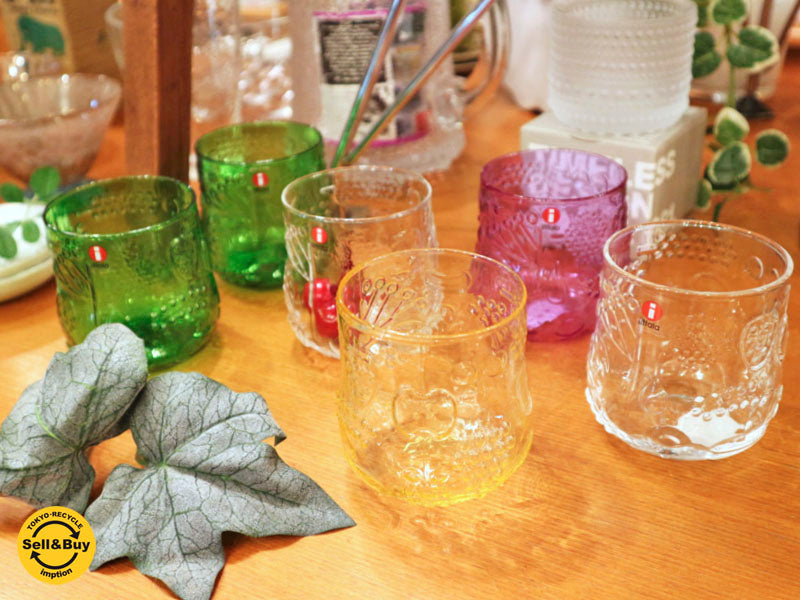 イッタラ iittala フルッタ Frutta タンブラー クリア レモン アメジスト グリーン中古品  買い取りしました。経堂店 出張買取もお任せ下さい。