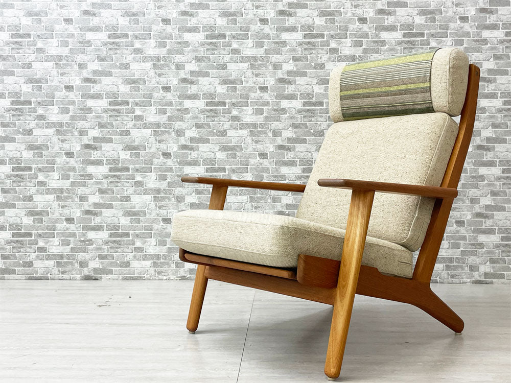 ゲタマ GETAMA GE290 イージーチェア ハイバック 1Pソファ チーク材 RYGHYNDE社 オリジナルファブリック ビンテージ ハンス・J・ウェグナー 北欧家具 中古品 買い取りしました。