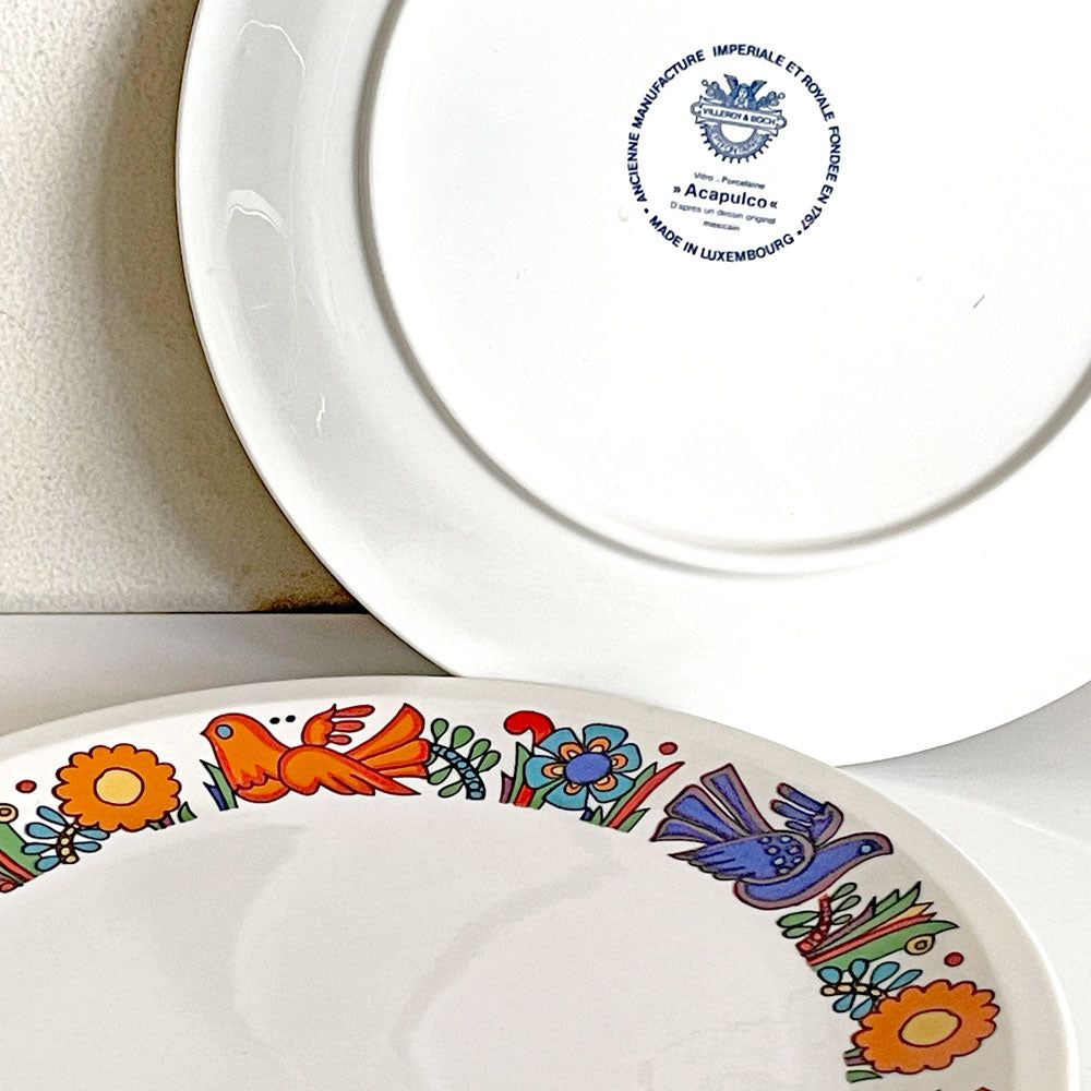 【自由が丘店】ビレロイ＆ボッホ Villeroy＆Boch アカプルコ Acapulco ラウンド プレート 20cm ルクセンブルク製 ビンテージ 買取させていただきました。