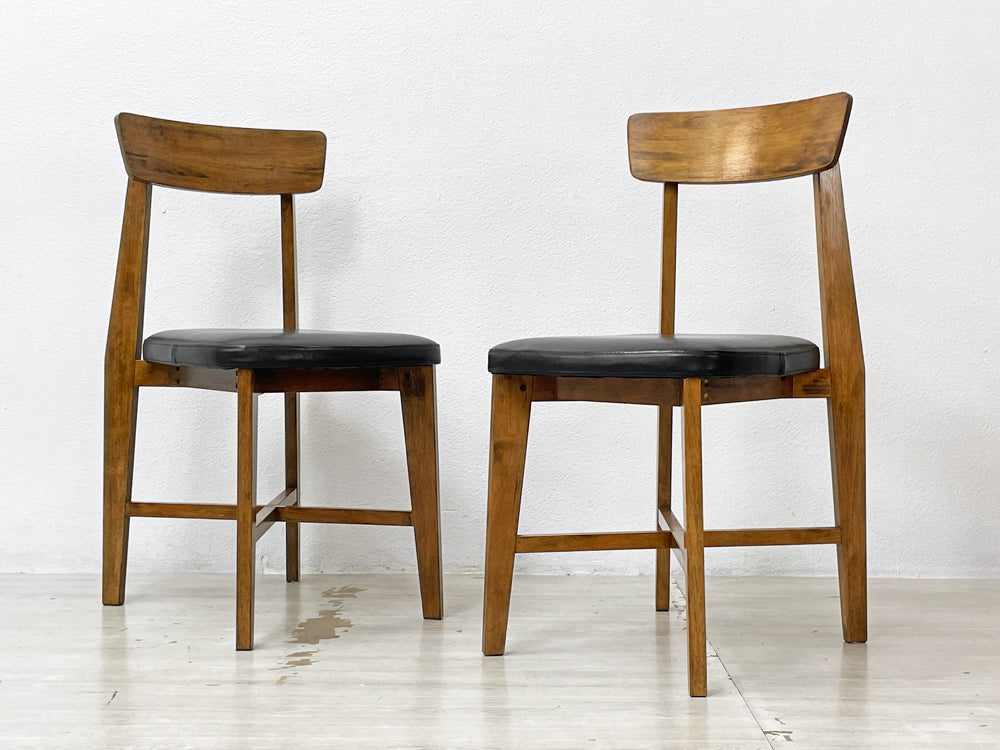ジャーナルスタンダード journal standard Furniture シノン ダイニングチェア CHINON CHAIR VL ラバーウッド PUレザー 定価￥27,500- 2脚 中古品 買い取りしました。
