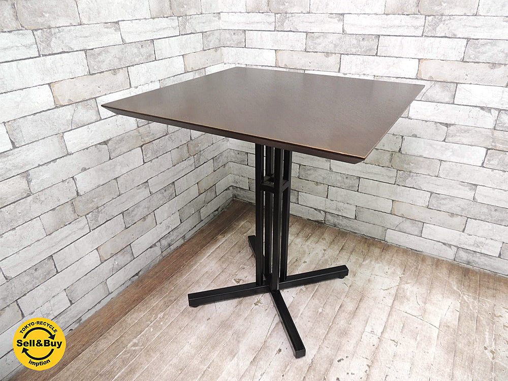 エーフラット a.Flat カフェテーブル ロースタイルなテーブル 木製天板 鉄脚 アジアン家具 中古品 買い取りしました。祖師ヶ谷大蔵店 出張買取もお任せ下さい。