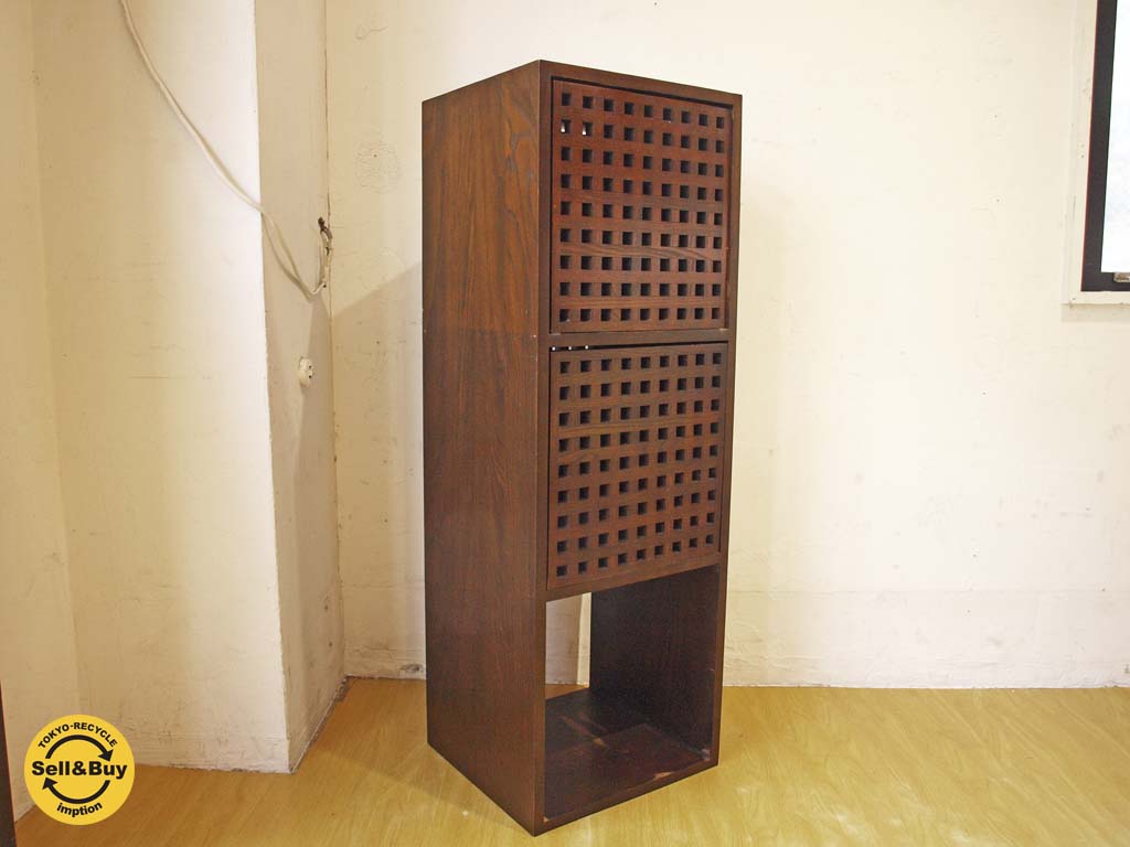 エーフラット a.flat ユニットキューブ 1×2 無垢材 ウッドドロアー ボックス付き シェルフ 中古品 買い取りしました。