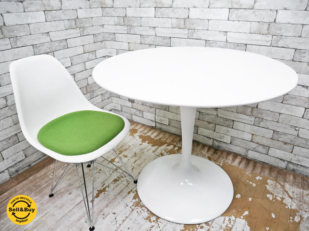 エーロ・サーリネン Eero Saarinen チューリップテーブル Tulip Table ホワイト リプロダクト品 ミッドセンチュリー 中古品 買い取りしました。
