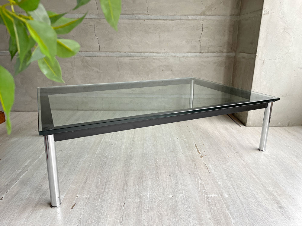 カッシーナ Cassina LC10-P ローテーブル センターテーブル コーヒーテーブル W120cm ガラス ル・コルビジェ シャルロットペリアン ピエールジャンヌレ 定価￥440,000- ～モダンデザインの体現～