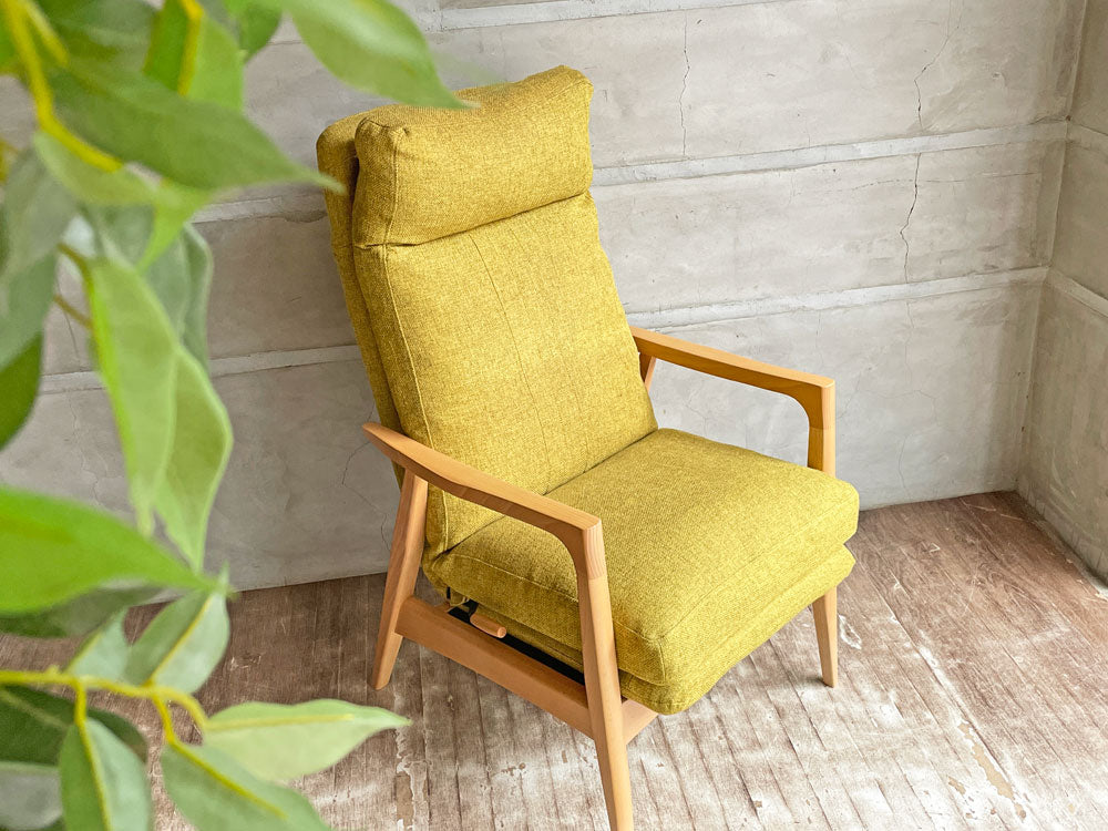 ケユカ KEYUCA トルニオ Tornio リクライニングソファ イエローグリーン 中古品 買い取りしました。