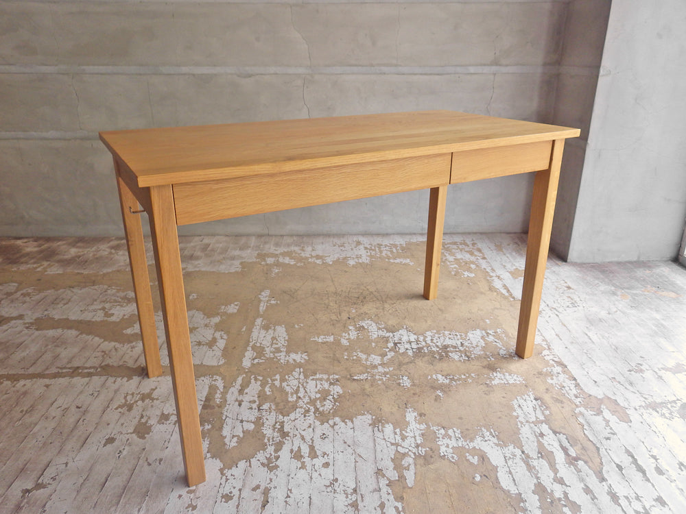 無印良品 MUJI 木製デスク オーク材 W110 引出し付 パーソナルデスク ワークテーブル ナチュラル シンプル 定価:24,900円 中古品 買い取りしました。