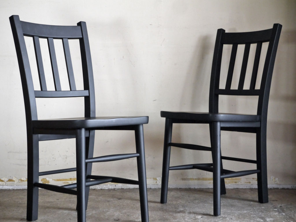 モモナチュラル Momo Natural ランド LAND ダイニングチェア ブラック パイン無垢材 中古品 買い取りしました。