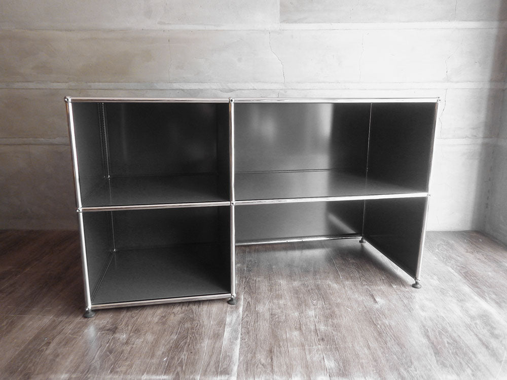 ユーエスエムハラー USM Haller モジュラーファニチャー ハラーシステム 2×2 シェルフ キャビネット アントラサイト 中古品 買い取りしました。