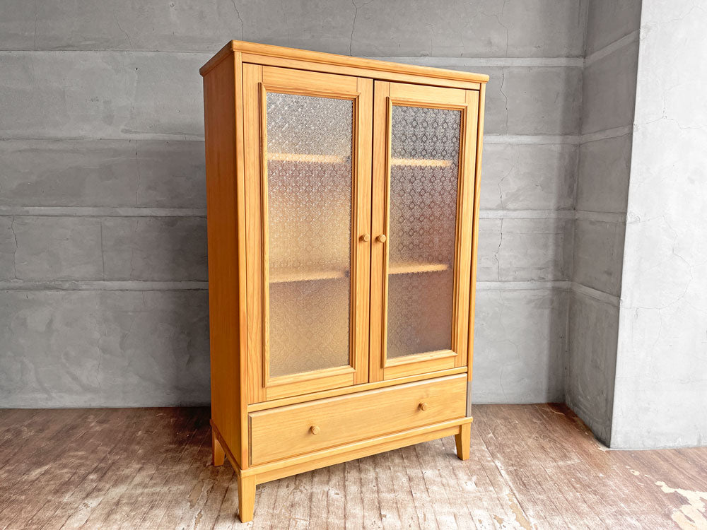 モモナチュラル MOMO Natural モア MORE 80 キャビネット パイン材 ナチュラル カントリー H125cm  中古品 買い取りしました。