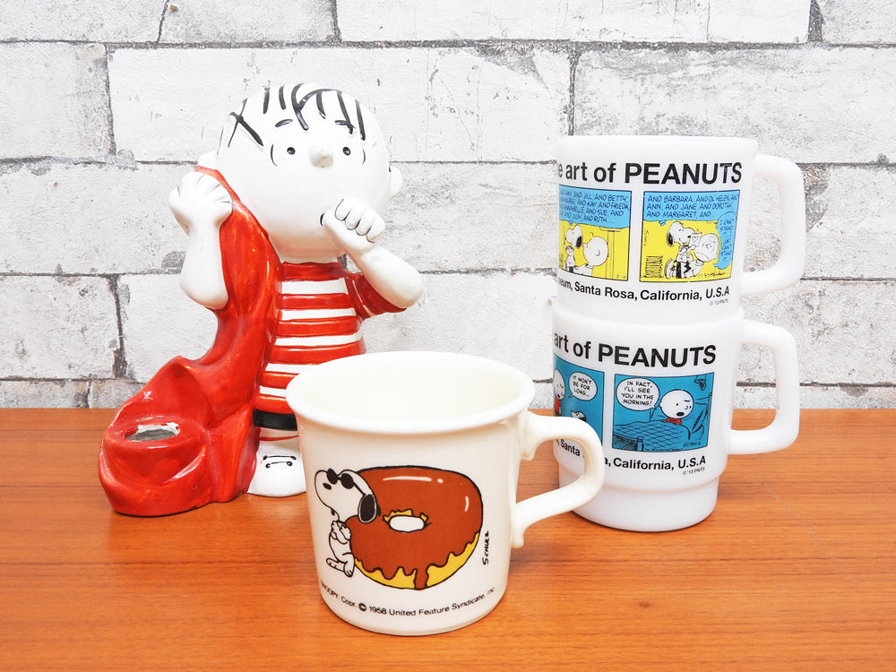 ピーナッツ PEANUTS スヌーピー SNOOPY キャラクターグッズ マグ ×3点 & キャンドルホルダー 中古品 買い取りしました。