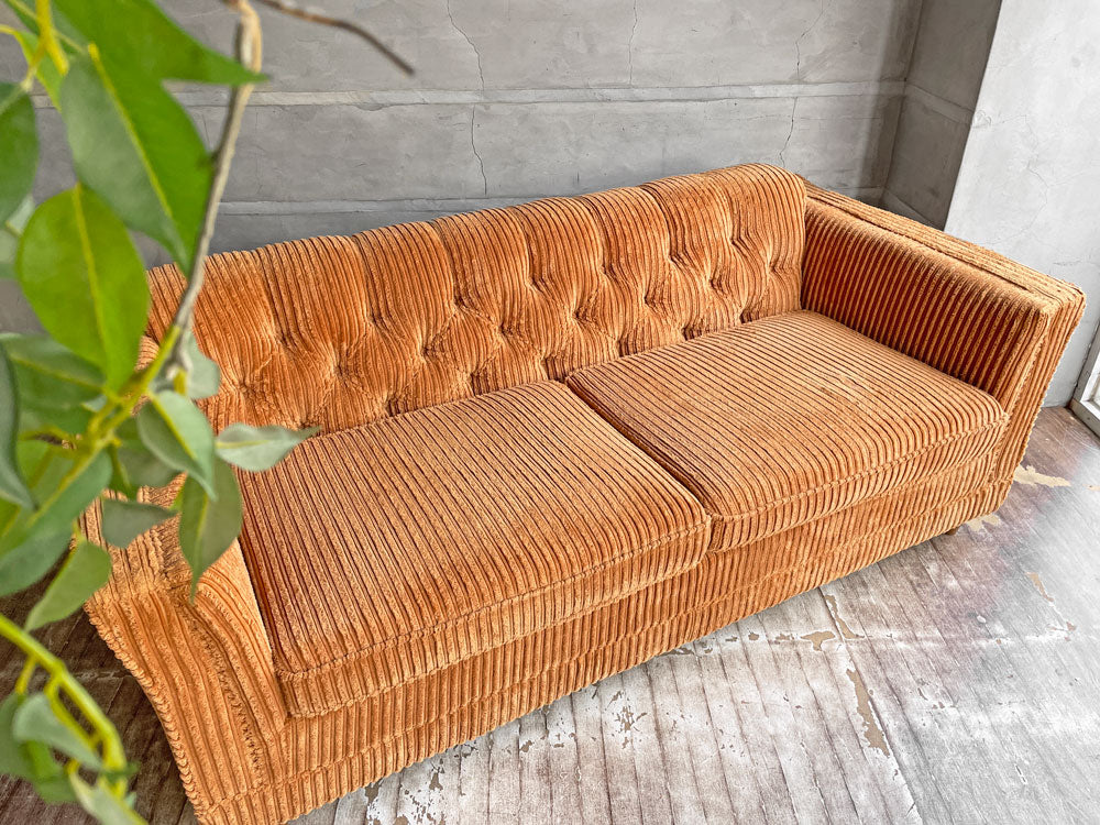 アクメファニチャー ACME Furniture レイクウッド ソファ LAKE WOOD SOFA 2P 2人掛け マスタード コーデュロイ USビンテージスタイル 定価\250,800- ～柔らかチェスターフィールド～