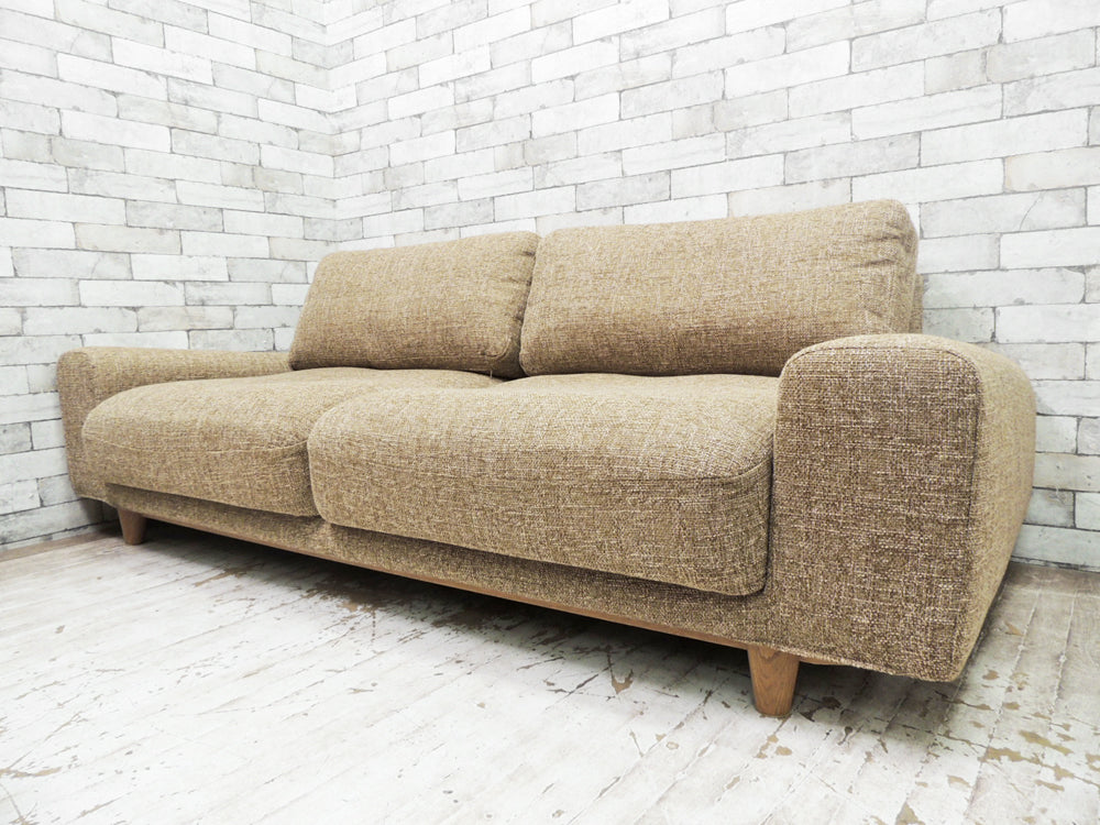 モモナチュラル MoMo natural フロー FLOW 3人掛け カバーリング ソファ ロータイプ フェザークッション 参考価格：137,550円～169,050円 中古品 買い取りしました。