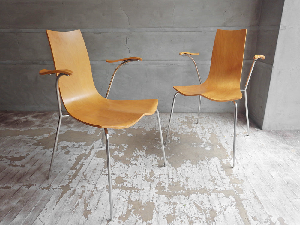 天童木工 tendo リリィチェア Lily Chair ダイニングチェア アームチェア 2脚セット ×2 コンプロットデザイン スタッキング 中古品 買い取りしました。