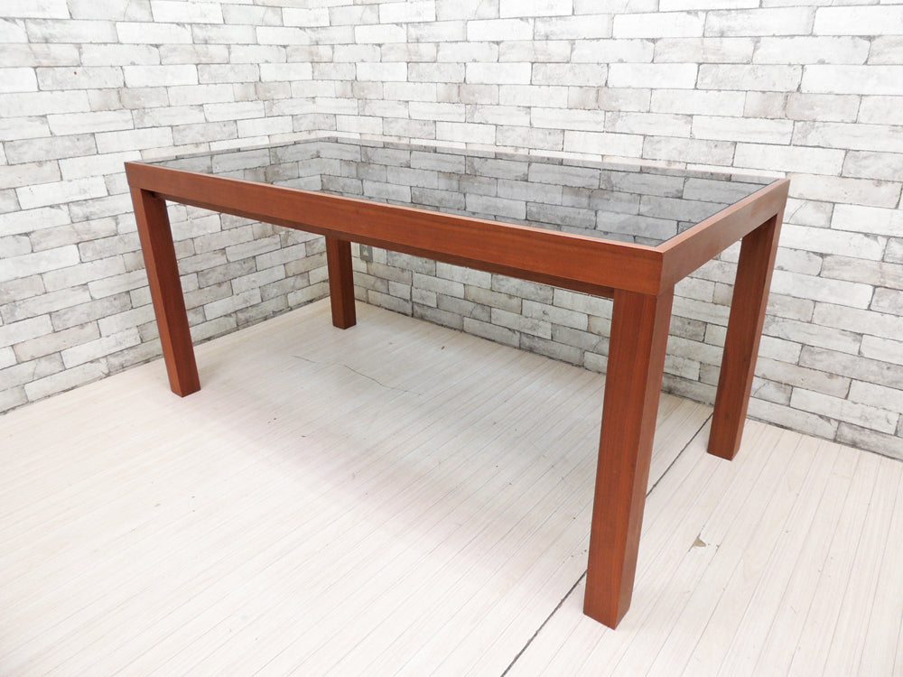 クラスティーナ Crastina ノワルナ Novaluna ブラックガラス × ウォールナット材 ダイニングテーブル W160cm モダンデザイン  中古品 買い取りしました。