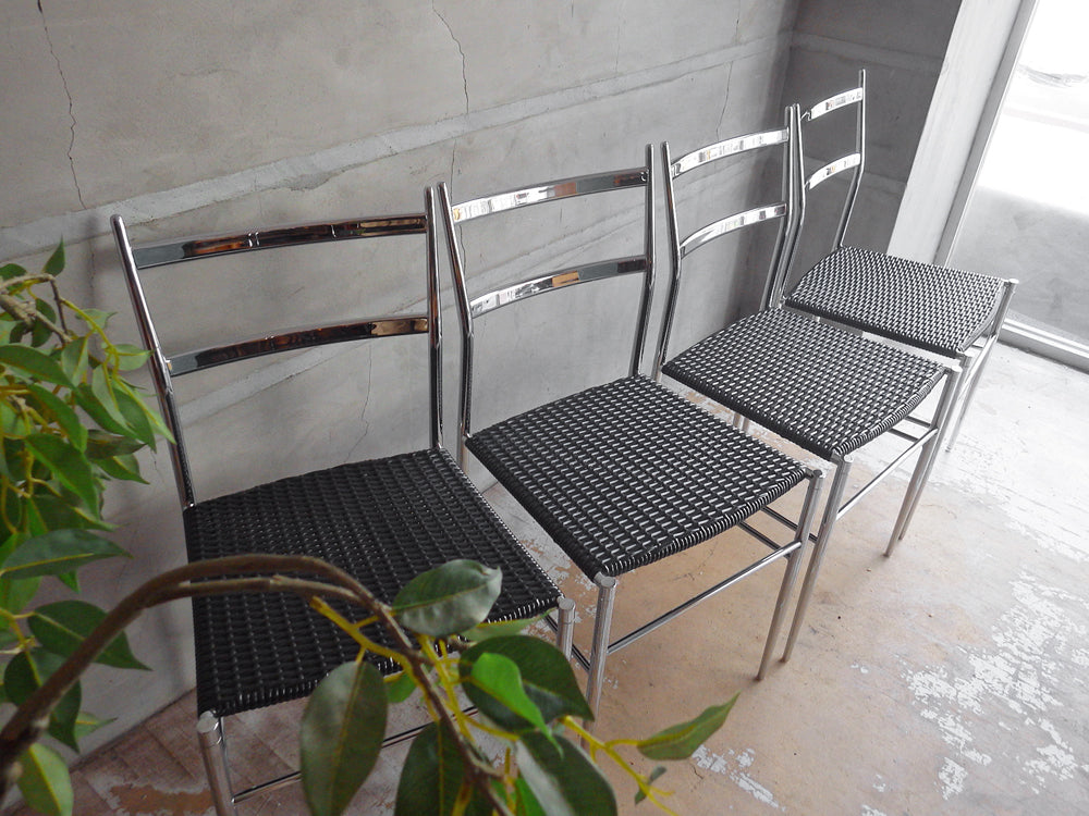 ドリアデ driade OBJET PERDU ダイニングチェア ブラック スチール × ラタン フィリップ・スタルク Philippe Starck イタリア モダン A＆B＆C＆D 中古品 買い取りしました。
