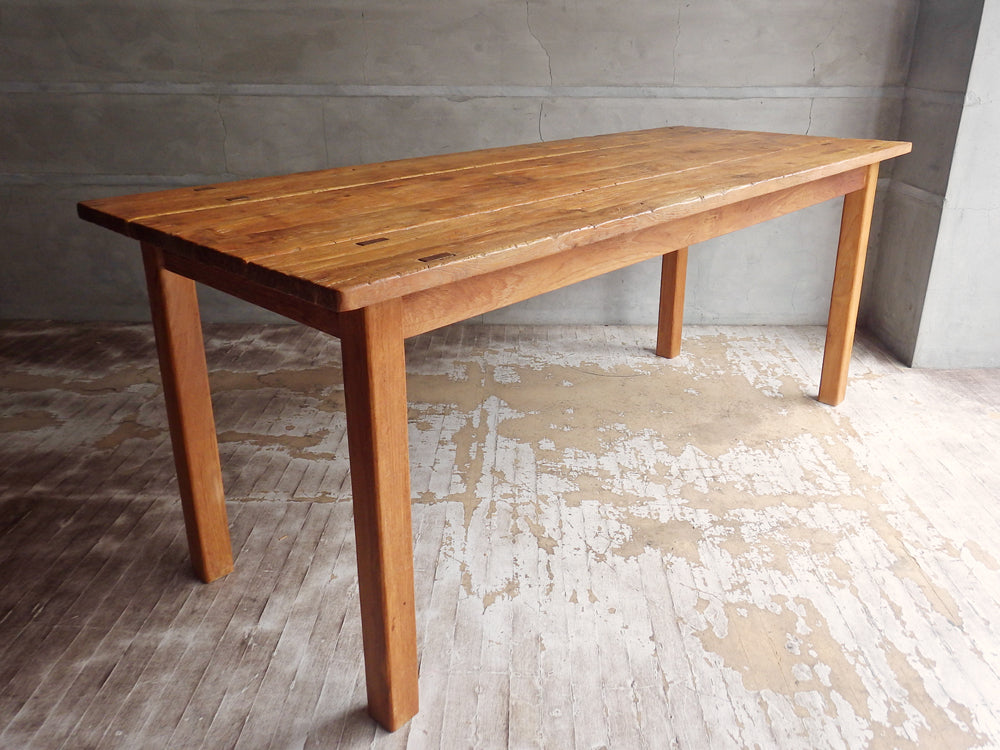 オールドメゾン old maison チーク無垢材 古材 ダイニングテーブル ワーキングテーブル W180 中古品 買い取りしました。
